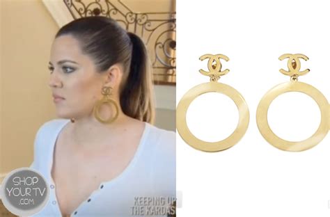 khloe kardashian wearing chanel earrings|Earrings .